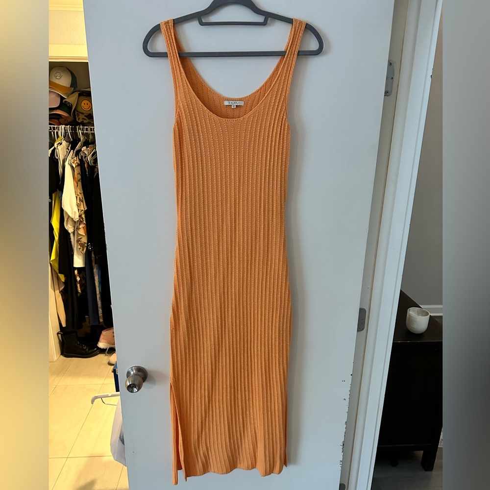 Z Supply orange maxi dress, size small